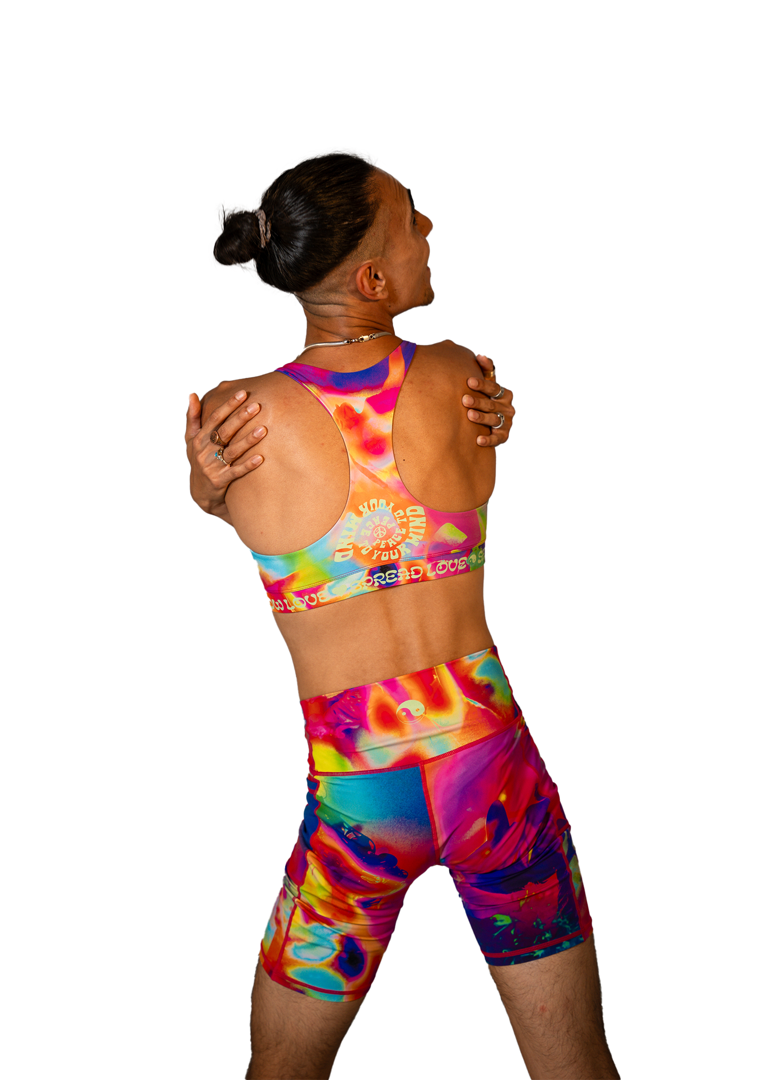 GRiZ Infra Rad Activewear Crossover Waist Bike Shorts