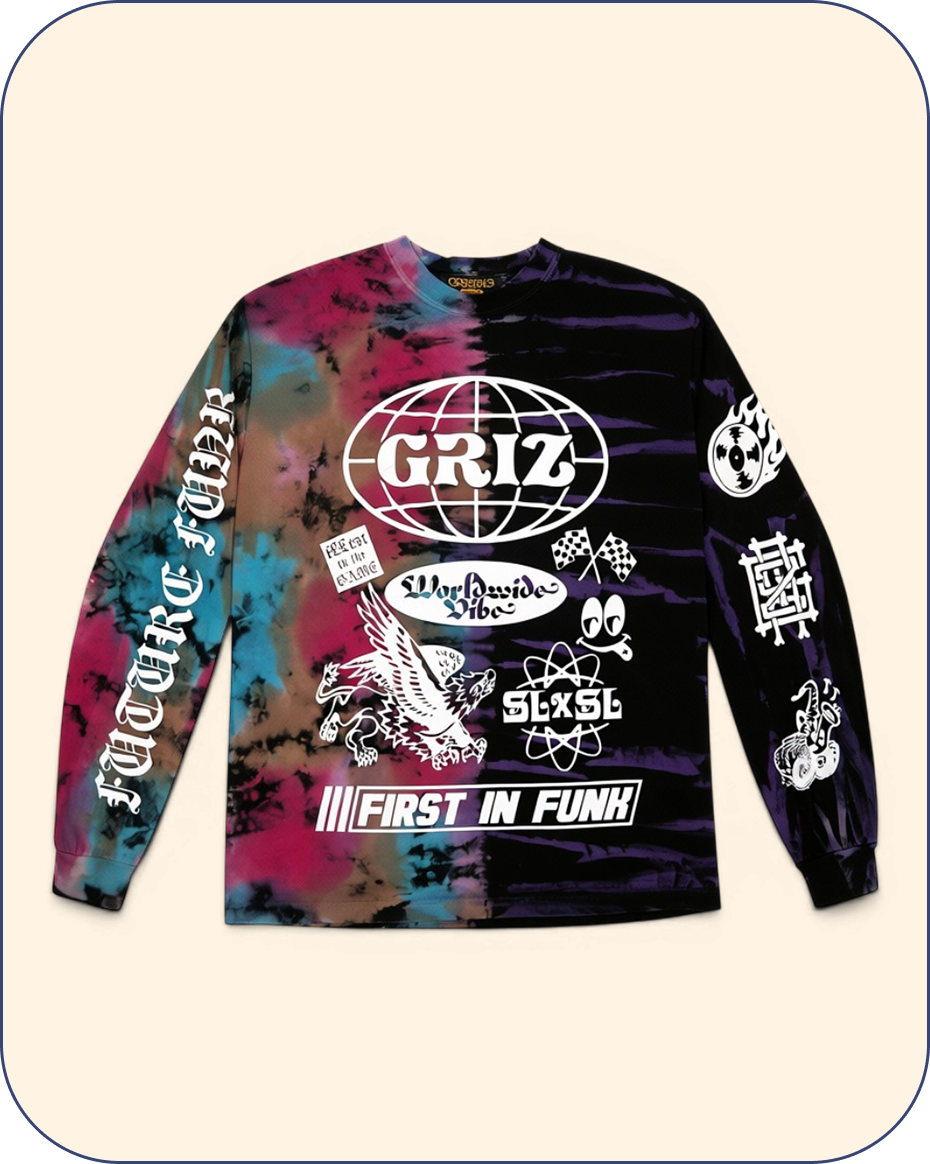 GRiZ "Future Funk" Reverse Dye Long Sleeve