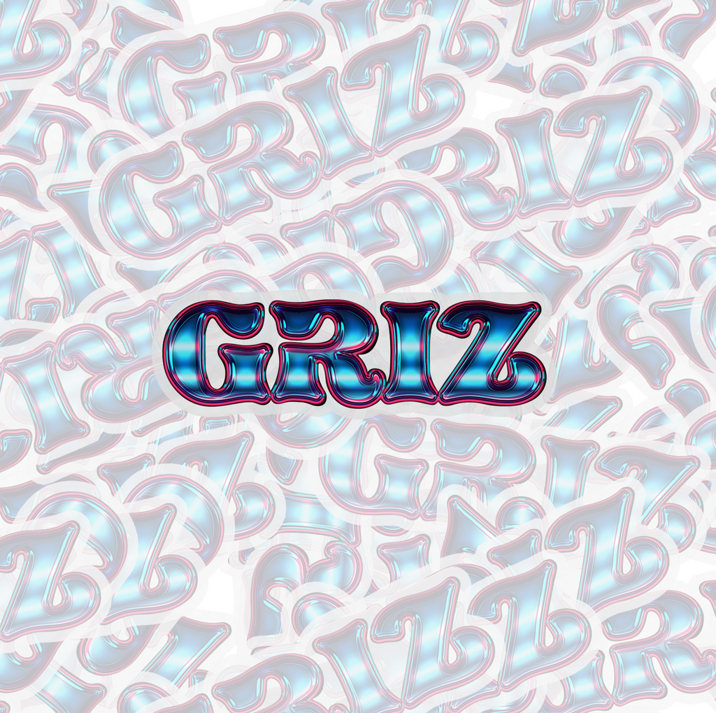 GRiZ Chrome Clear Sticker