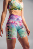 Rainbow Brain High Waisted Bike Shorts