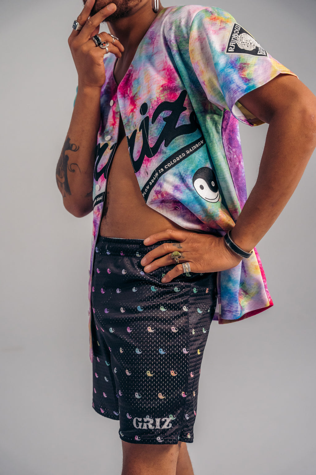 Rainbow Brain Reversible Lounge Shorts