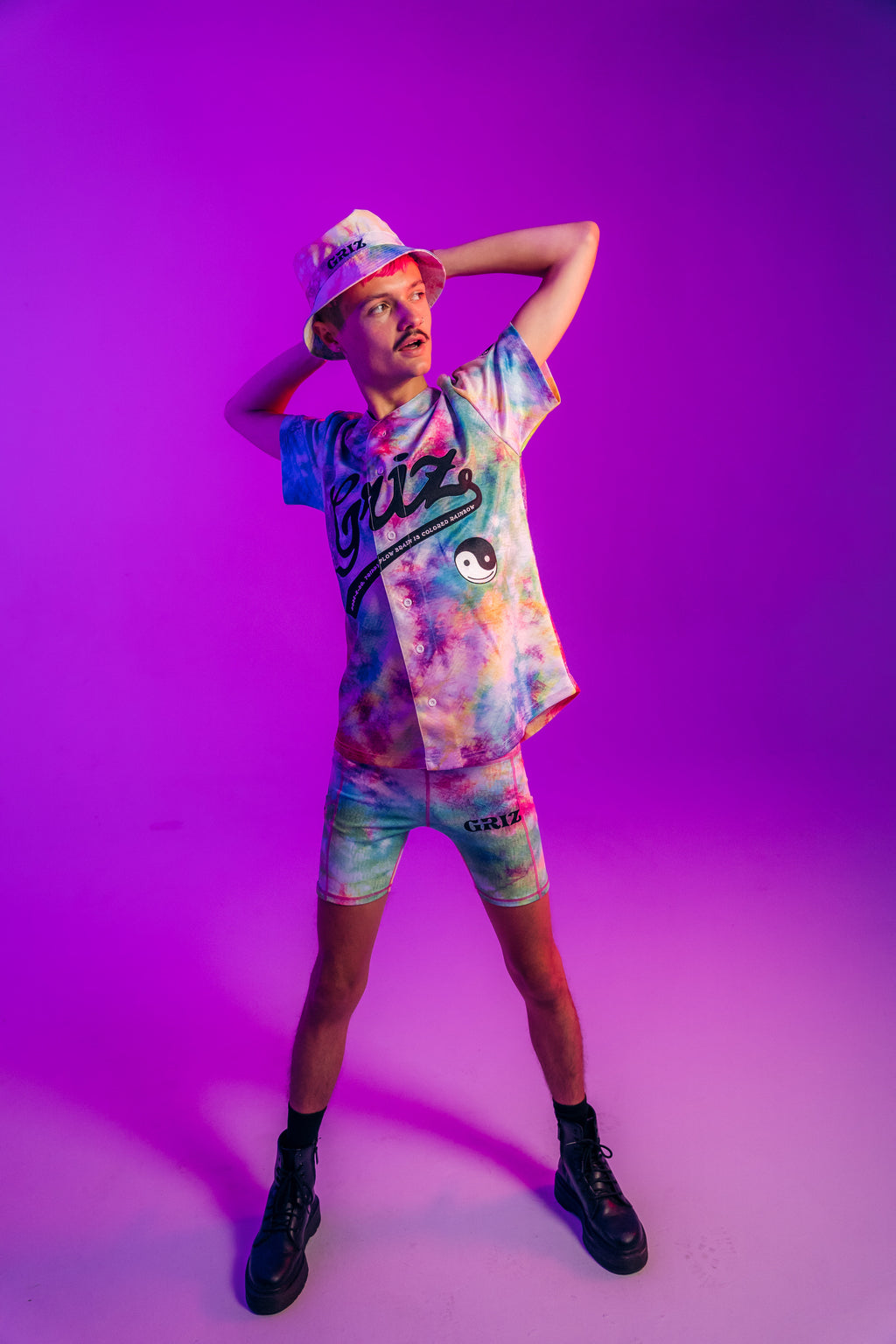 Rainbow Brain High Waisted Bike Shorts