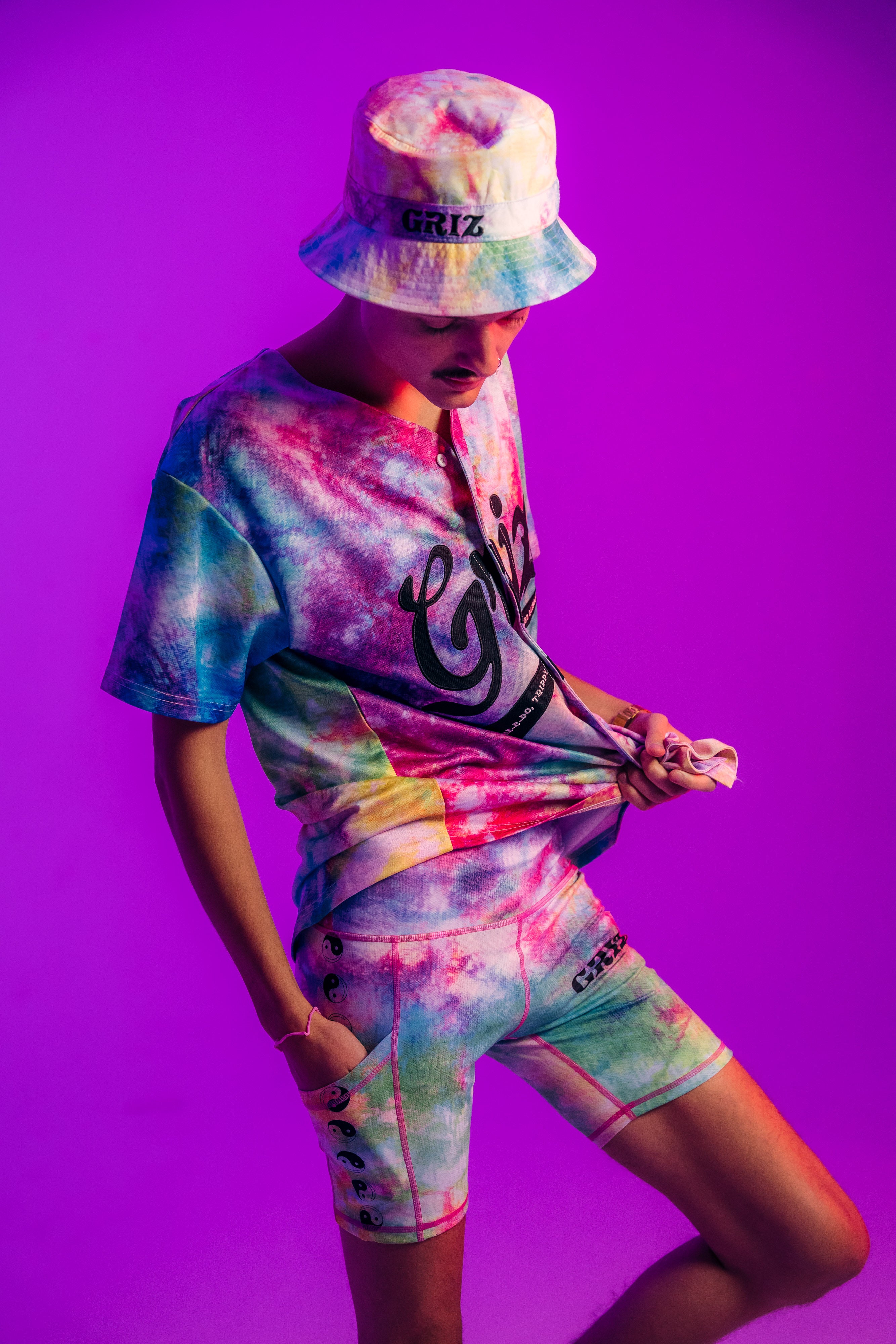 Rainbow Brain High Waisted Bike Shorts