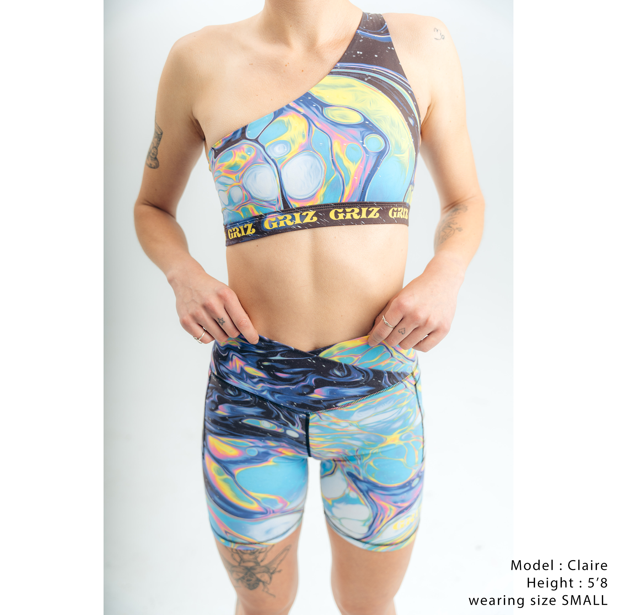 Summer Nova Activewear Crossover Waist Bike Shorts