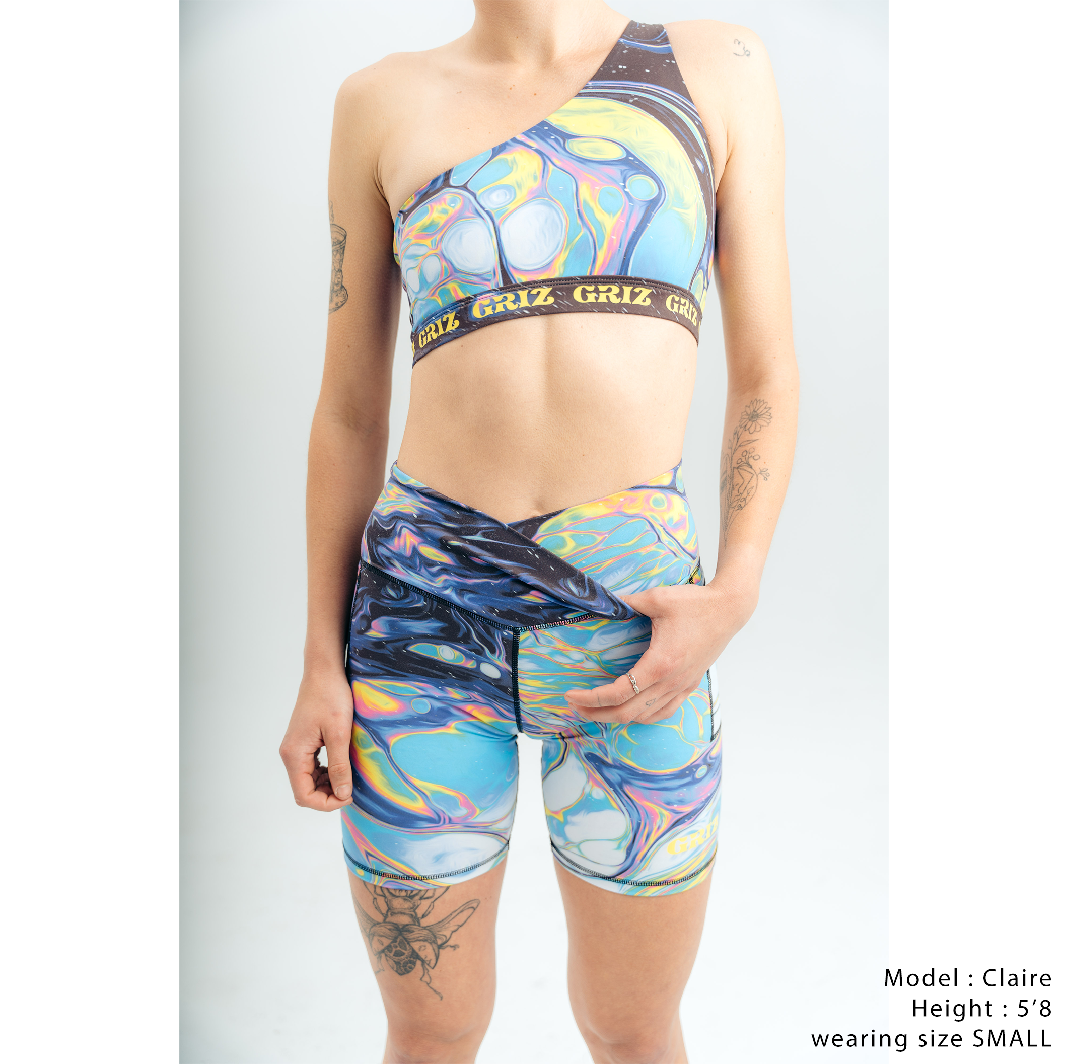 Summer Nova Activewear Crossover Waist Bike Shorts
