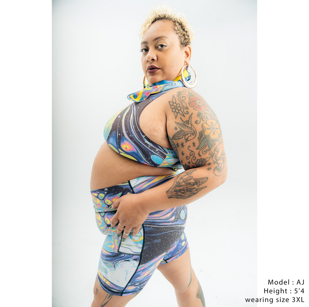 Summer Nova Activewear Crossover Waist Bike Shorts