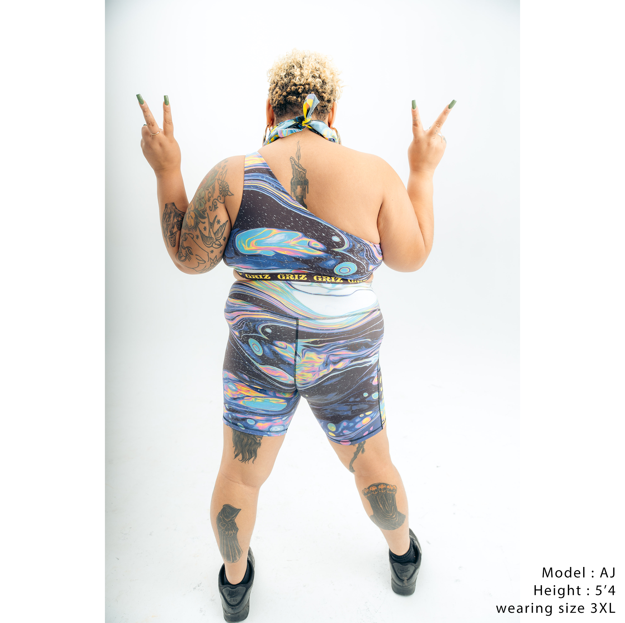 Summer Nova Activewear Crossover Waist Bike Shorts