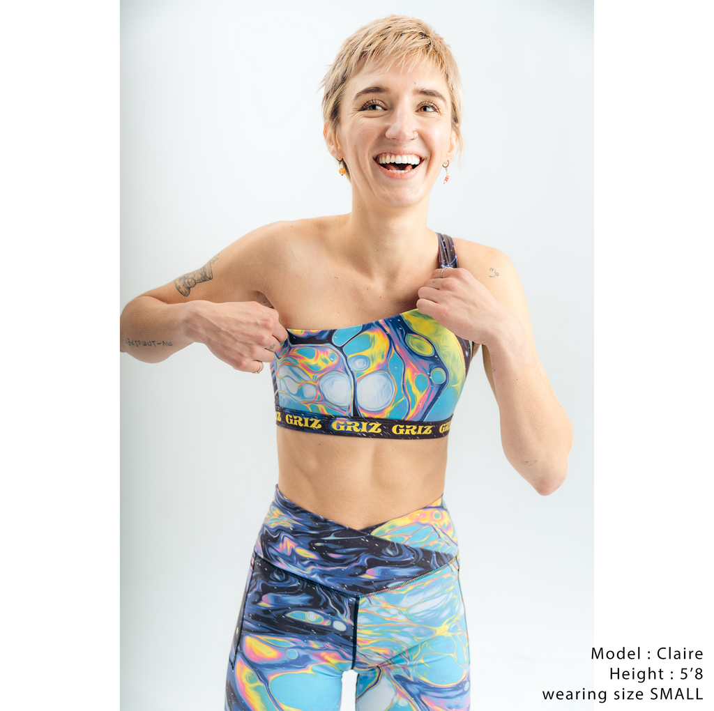 Sports bra one shoulder sales