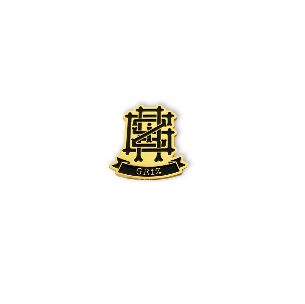 GRiZ Essentials Gold Monogram Logo Pin