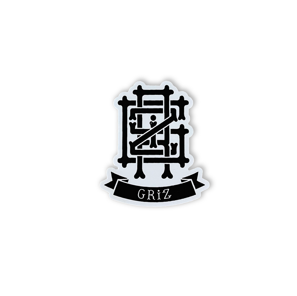 GRiZ Essentials Monogram Vinyl Sticker in Black