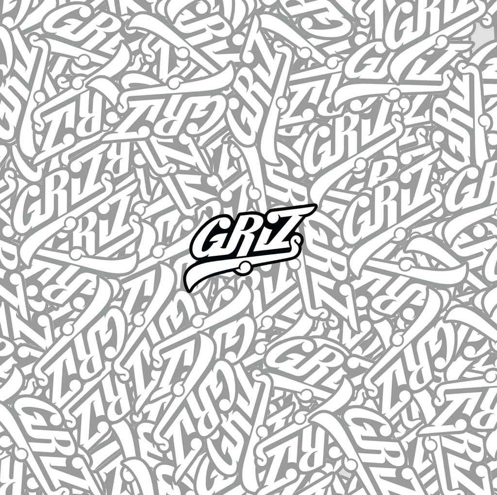 GRiZ Essentials Swoop Logo Vinyl Sticker in White