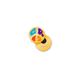 GRiZ Golden Peace Logo Enamel Pin