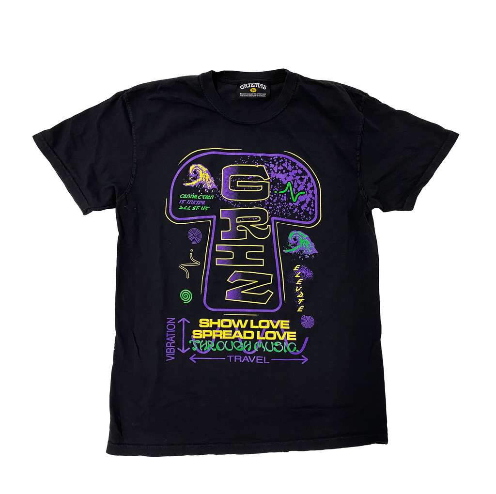 GRiZ Mushroom Connection T-Shirt in Black – GRiZ Official Merchandise